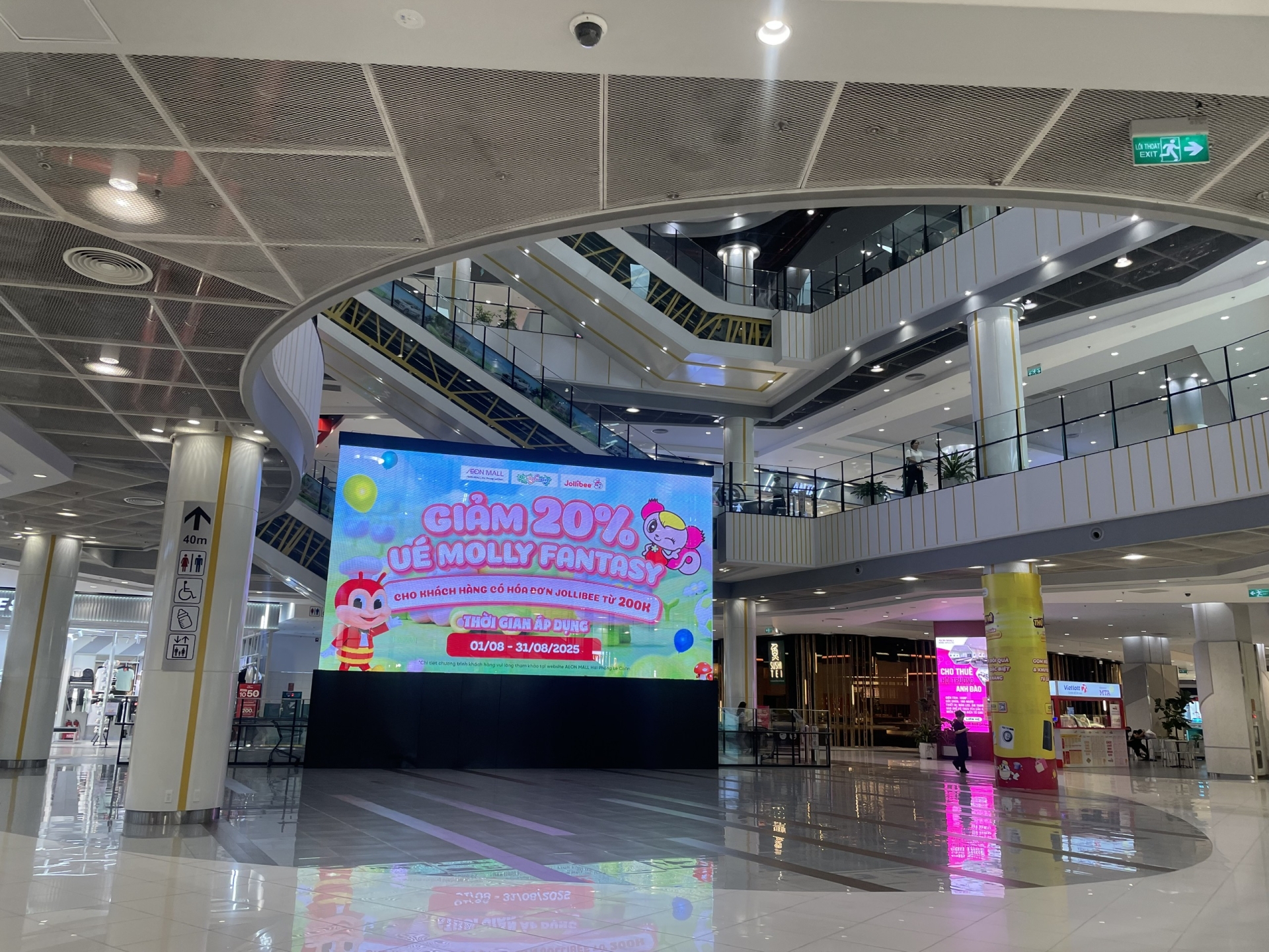 Quảng cáo trên màn hình LED tại Aeon Mall Hải Phòng Lê Chân