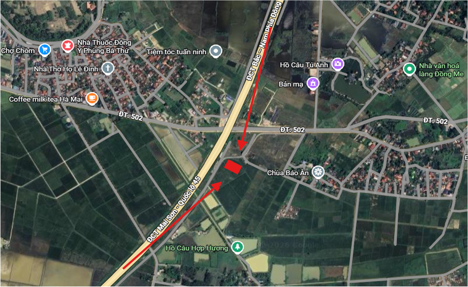 Biển quảng cáo Cầu vượt CT Mai Sơn – QL.45 – Tuyến đường tỉnh 502 - Km322+120